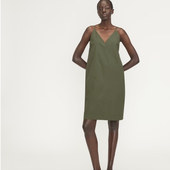Everlane size 6 poplin slip dress in kalamata - Picture 1 of 2